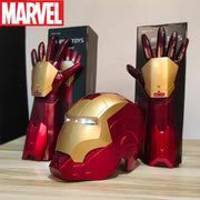 Iron Man 1:1 Cosplay Helmet Marvel Avengers Light Led Ironman Mask PVC Action